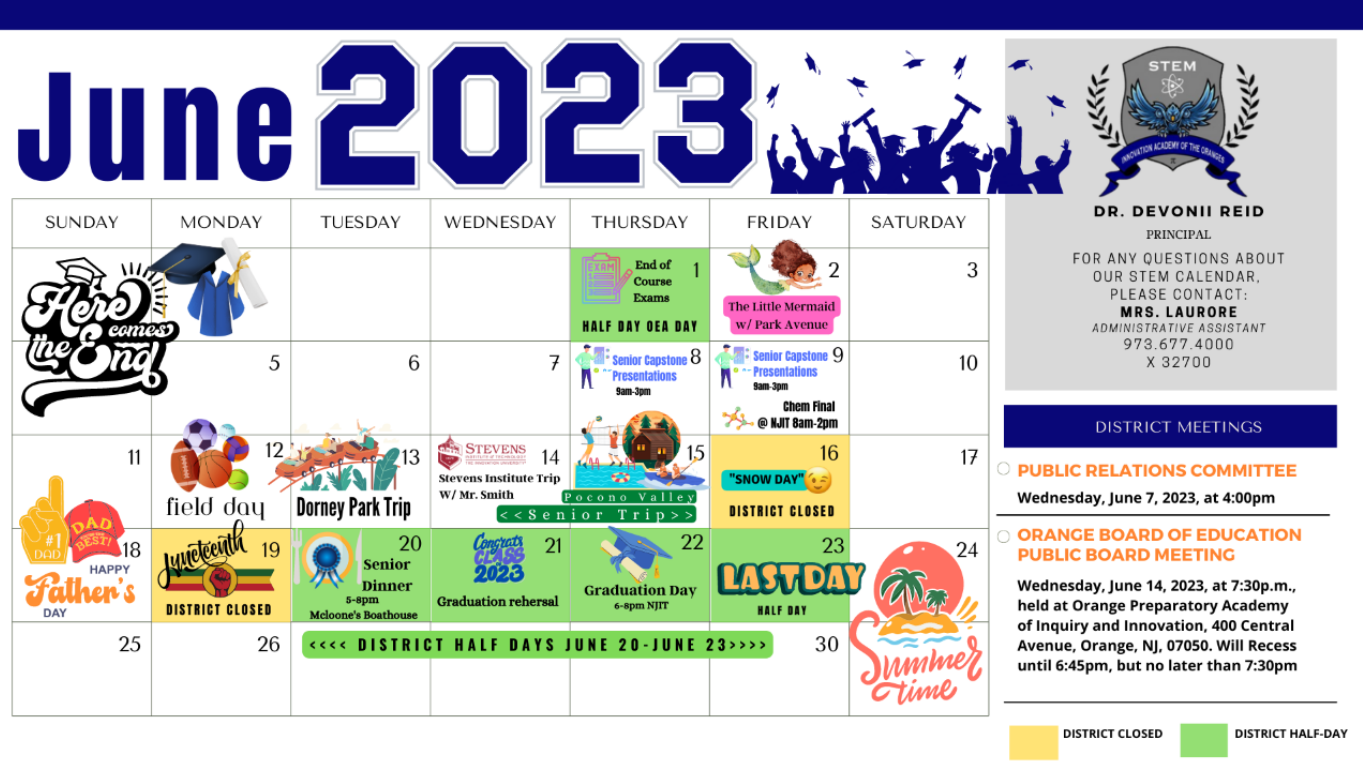  June 2023 School Calendar